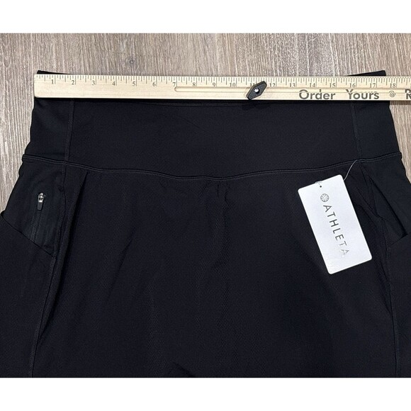 Athleta Action Skort Size 1X Black High Rise Pockets Dobby 14.5" NEW - Picture 4 of 13